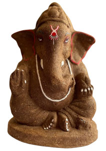 Idols of God, primarily Ganesha and Lakshmi, made from cow dung